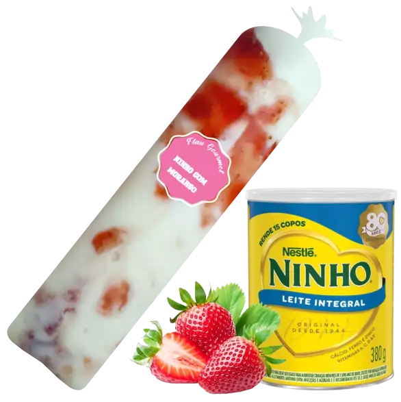 Flau Gourmet Sabor Ninho com Geleia de Morango 140g